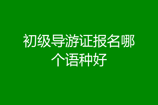 初级导游证报名哪个语种好