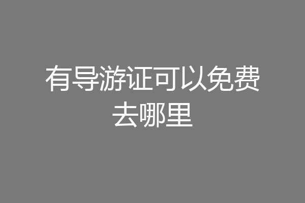 有导游证可以免费去哪里
