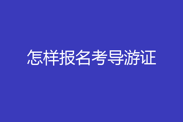怎样报名考导游证