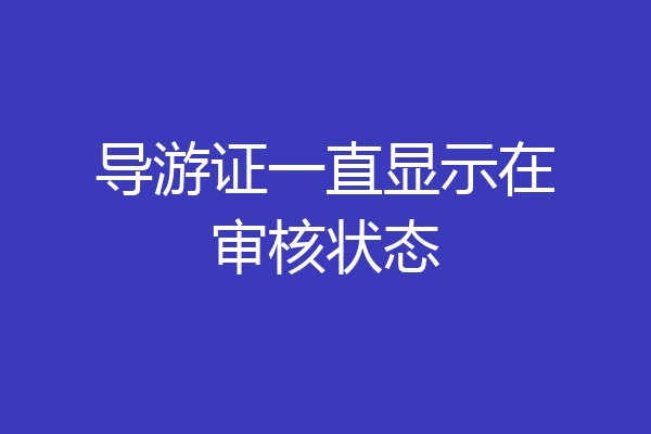 导游证一直显示在审核状态