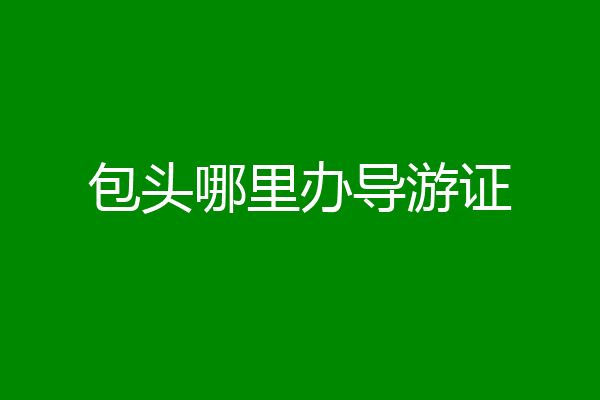 包头哪里办导游证