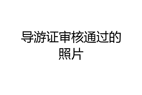 导游证审核通过的照片