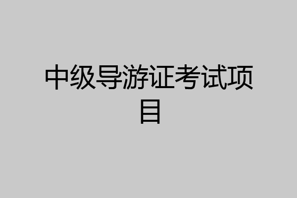 中级导游证考试项目