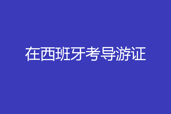 在西班牙考导游证