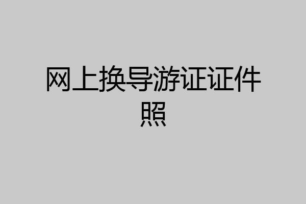 网上换导游证证件照