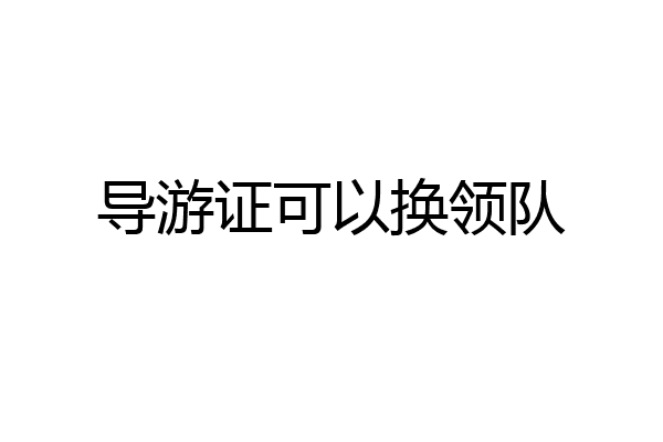 导游证可以换领队