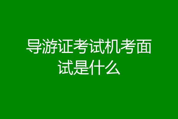 导游证考试机考面试是什么