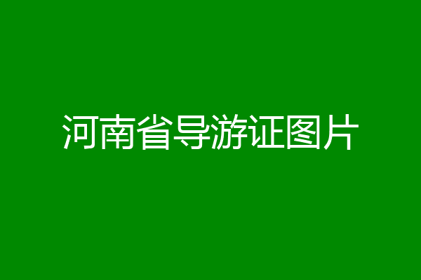 河南省导游证图片