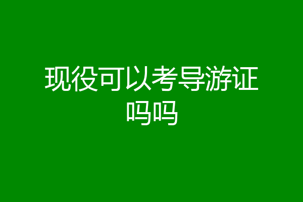 现役可以考导游证吗吗