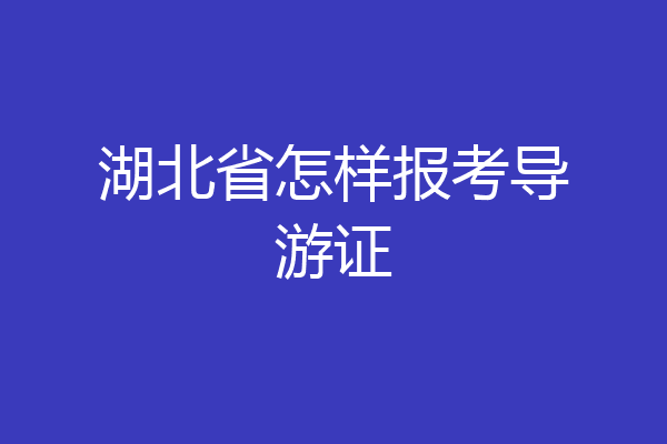 湖北省怎样报考导游证