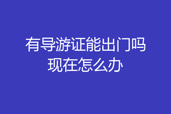 有导游证能出门吗现在怎么办