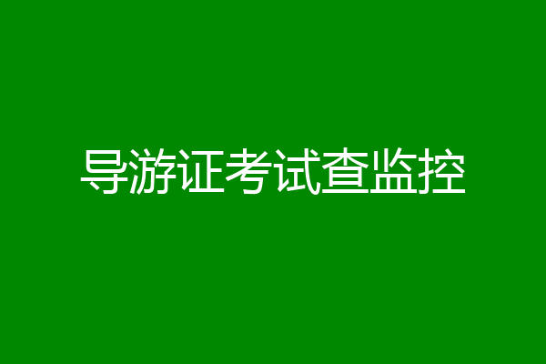 导游证考试查监控