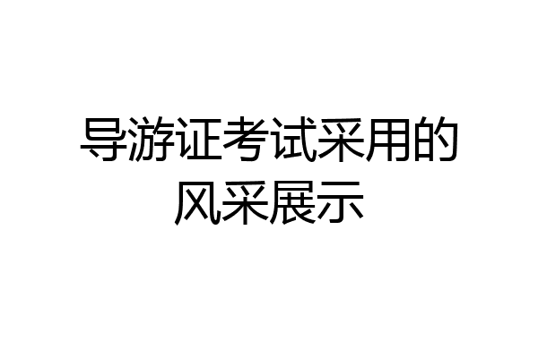 导游证考试采用的风采展示