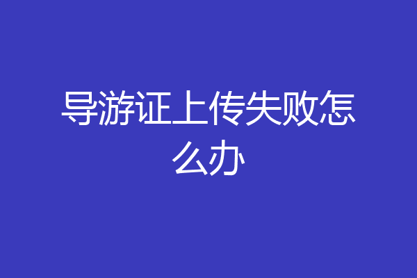 导游证上传失败怎么办