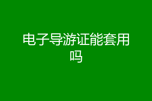 电子导游证能套用吗