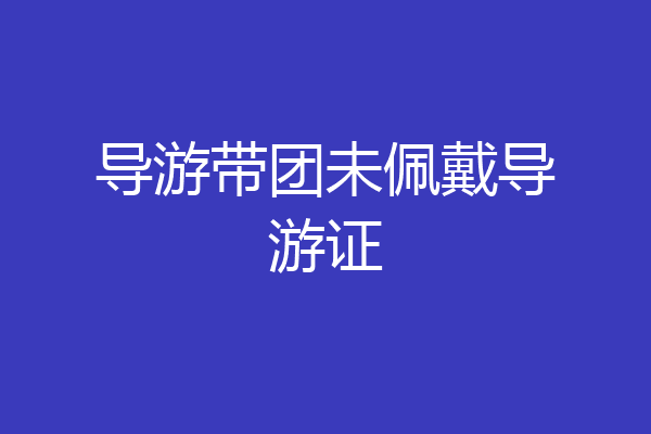 导游带团未佩戴导游证