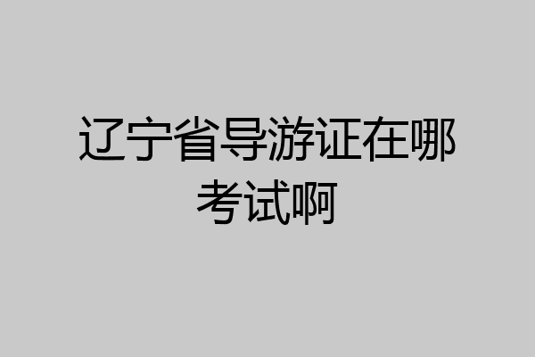 辽宁省导游证在哪考试啊