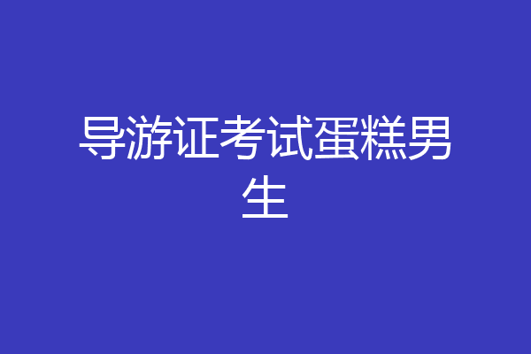 导游证考试蛋糕男生