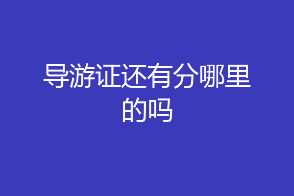 导游证还有分哪里的吗