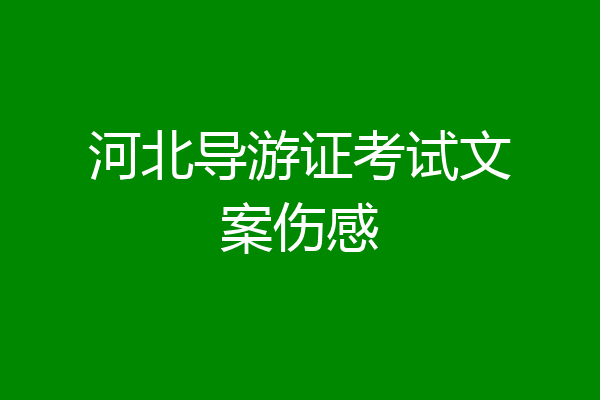 河北导游证考试文案伤感