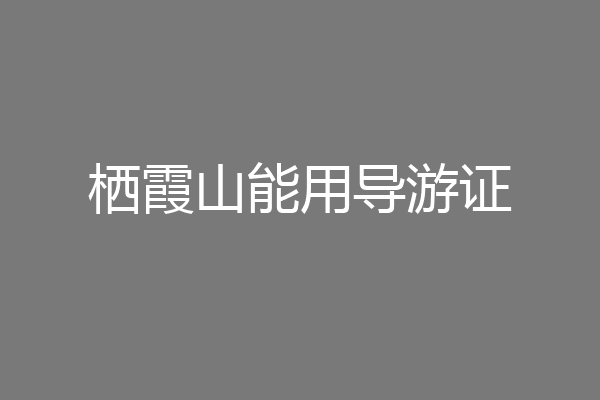 栖霞山能用导游证