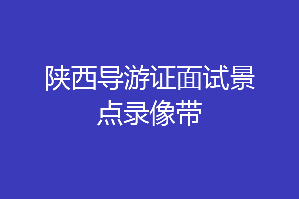 陕西导游证面试景点录像带