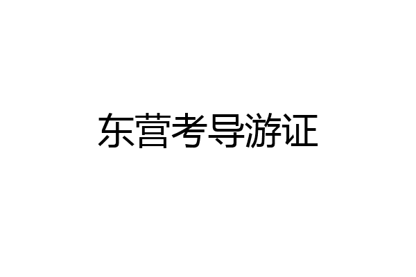 东营考导游证