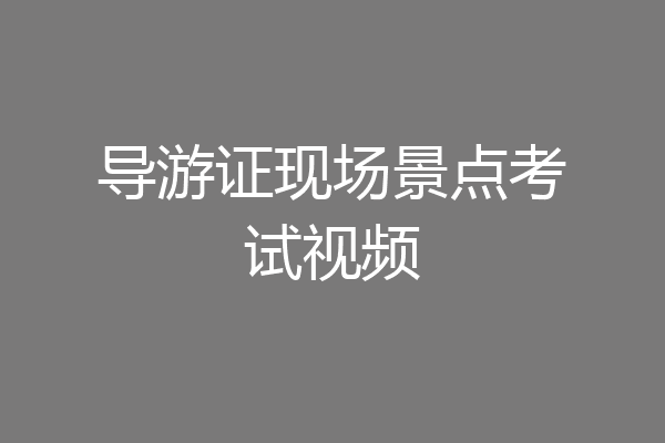 导游证现场景点考试视频