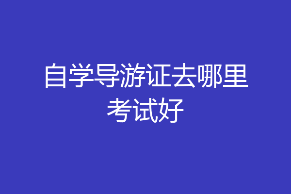 自学导游证去哪里考试好