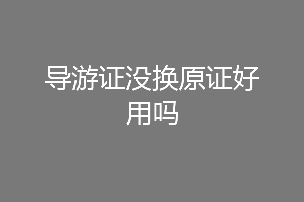 导游证没换原证好用吗