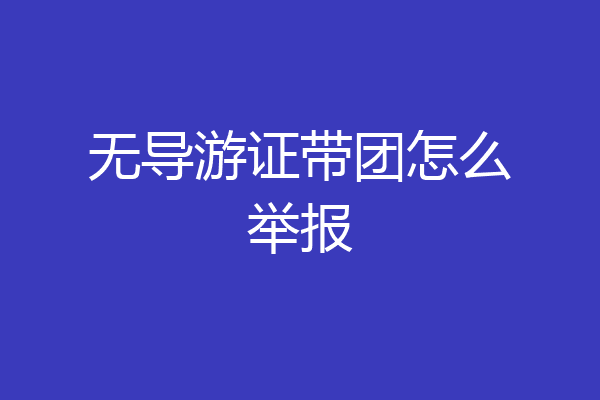 无导游证带团怎么举报