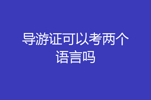 导游证可以考两个语言吗