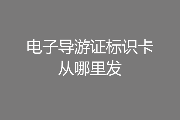 电子导游证标识卡从哪里发