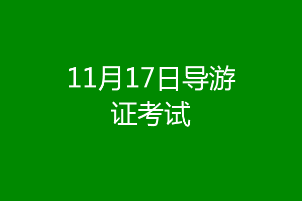 11月17日导游证考试