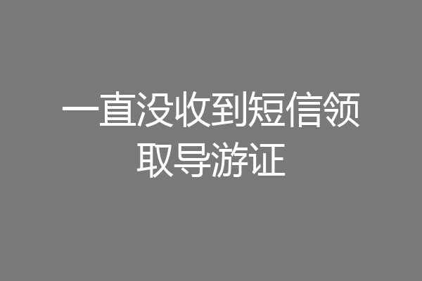 一直没收到短信领取导游证