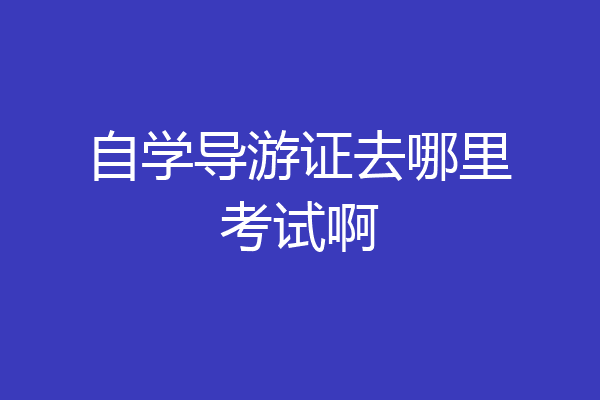 自学导游证去哪里考试啊