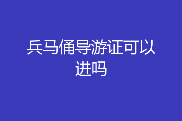兵马俑导游证可以进吗