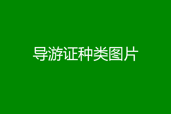 导游证种类图片