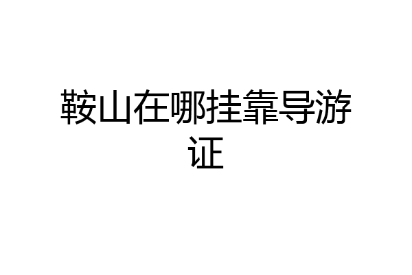 鞍山在哪挂靠导游证