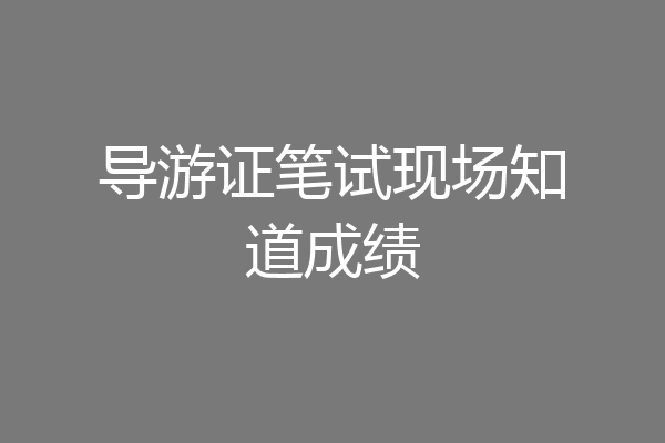 导游证笔试现场知道成绩