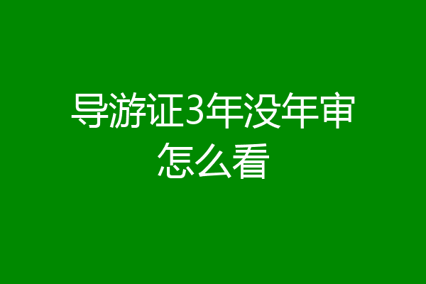 导游证3年没年审怎么看