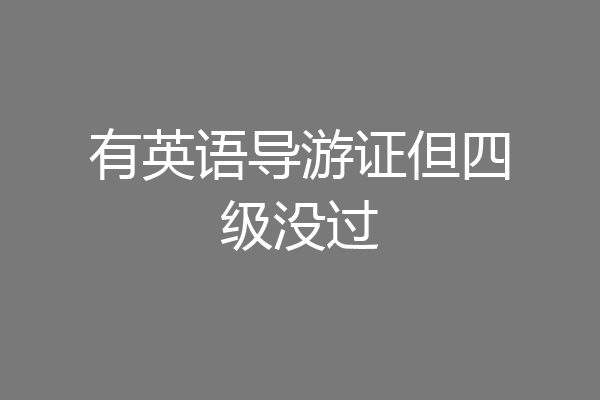 有英语导游证但四级没过