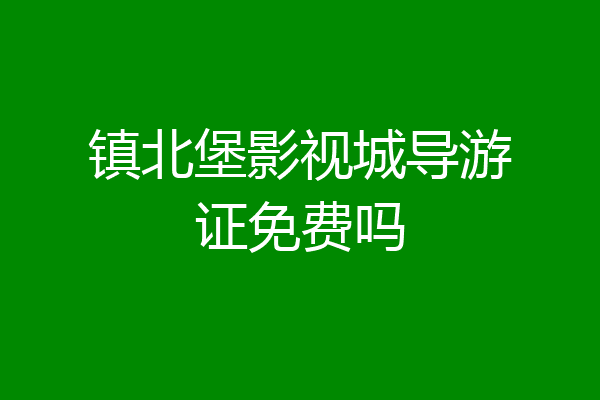 镇北堡影视城导游证免费吗