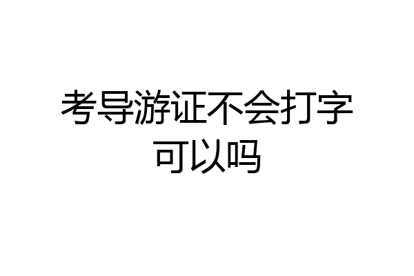 考导游证不会打字可以吗