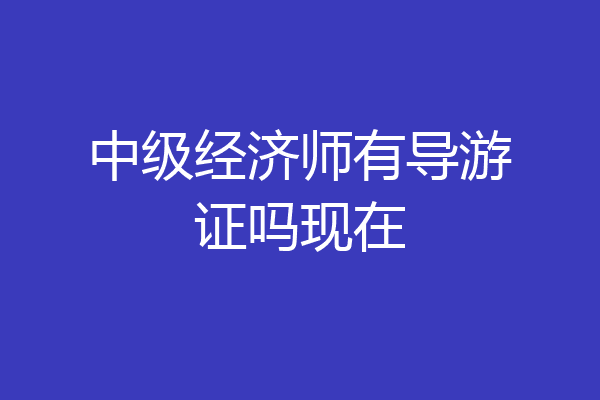 中级经济师有导游证吗现在