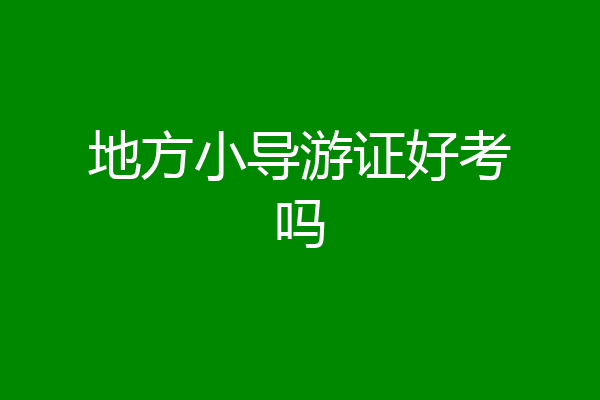 地方小导游证好考吗