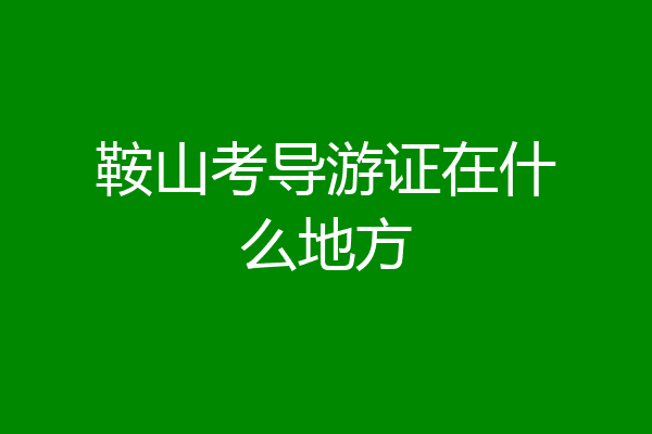 鞍山考导游证在什么地方