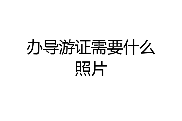 办导游证需要什么照片
