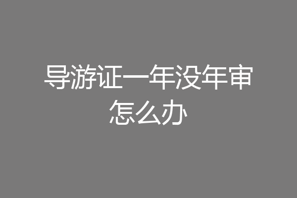 导游证一年没年审怎么办