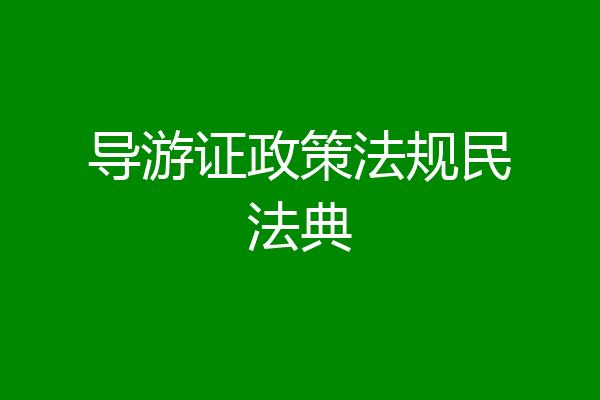 导游证政策法规民法典